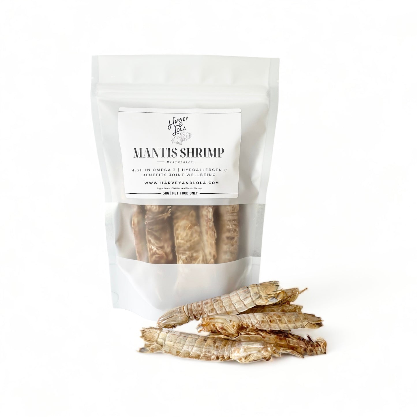 Mantis Shrimp Dehydrated Dog Treats