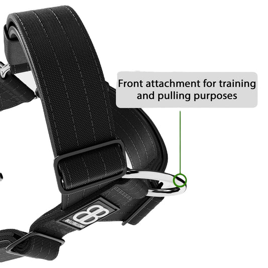 Black - Training Anti Pull TRI-Harness® | M-XL Breeds