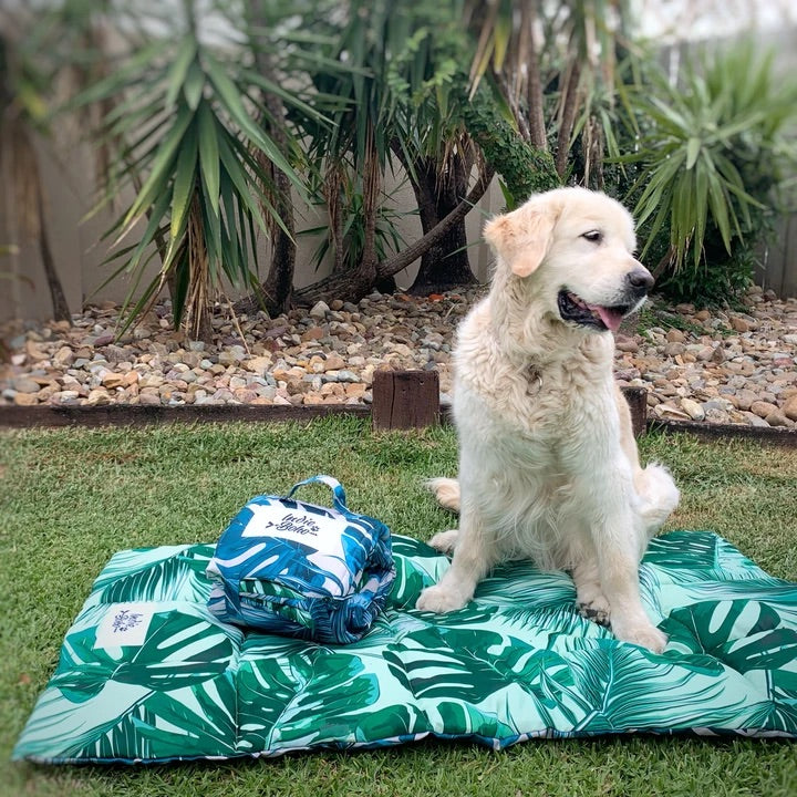 Tropical Leaves Travel Mat - Harvey & Lola