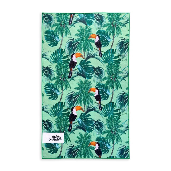 Tropical Toucan Pet Travel Towel - Harvey & Lola