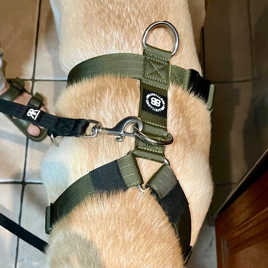 TRI-Harness® | Anti-Pull, Adjustable & Durable - Dog Trainers Choice - Khaki v2.0