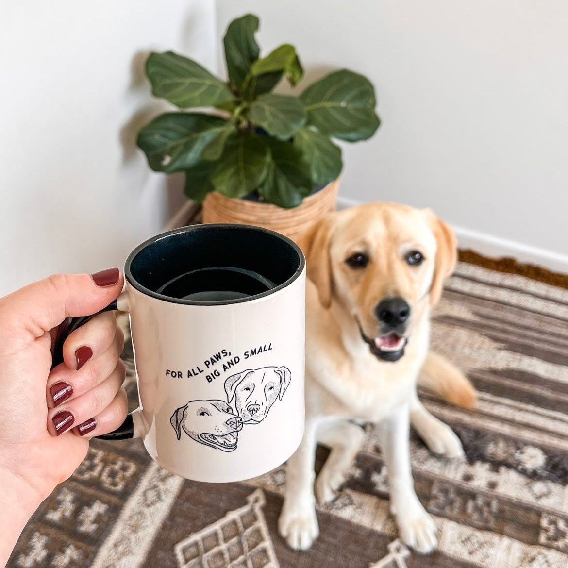 Coffee mugs with dogs hotsell on them