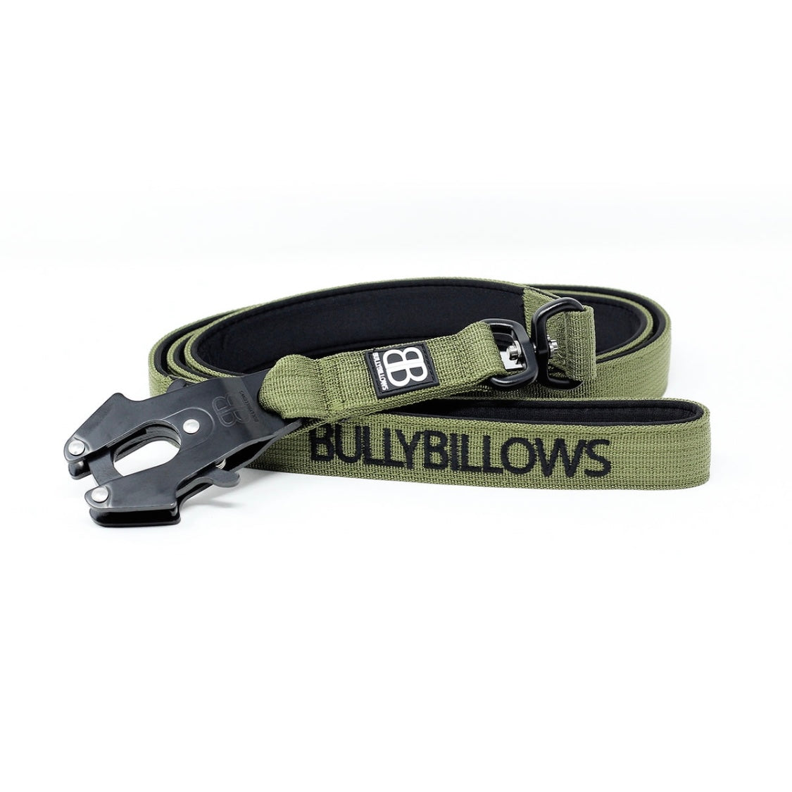 1.4m Swivel Combat Lead | Neoprene Lined, Secure Rated Clip with Soft Handle - Khaki