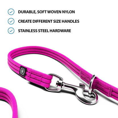Double Ended Training Lead | All Breeds - Durable & Soft 2m Lead - Magentas