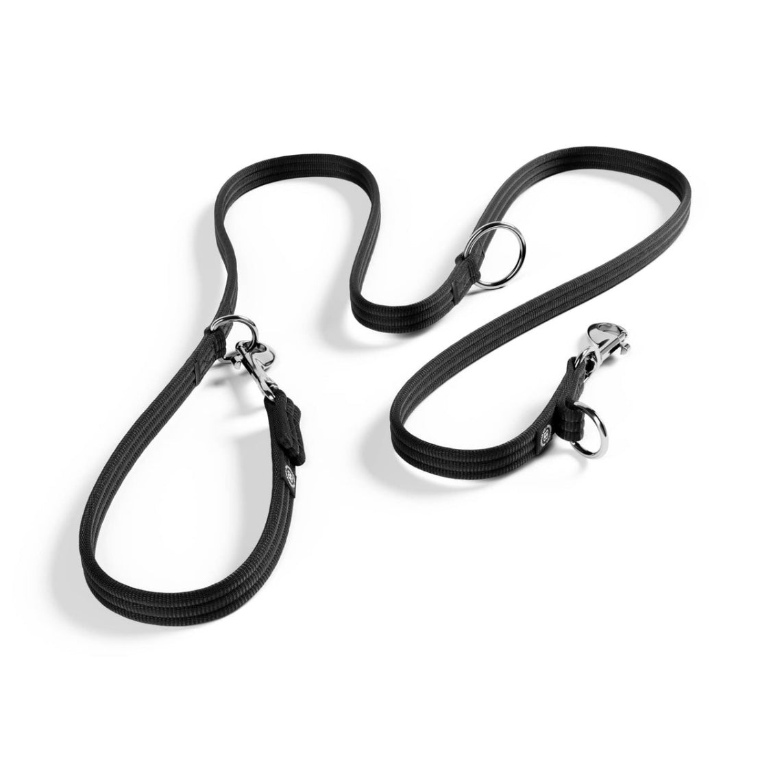 Double Ended Training Lead | All Breeds - Durable & Soft 2m Lead - Black