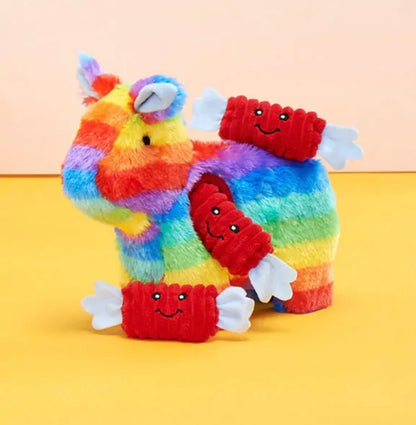 Rainbow Piñata Interactive Burrow Dog Toy