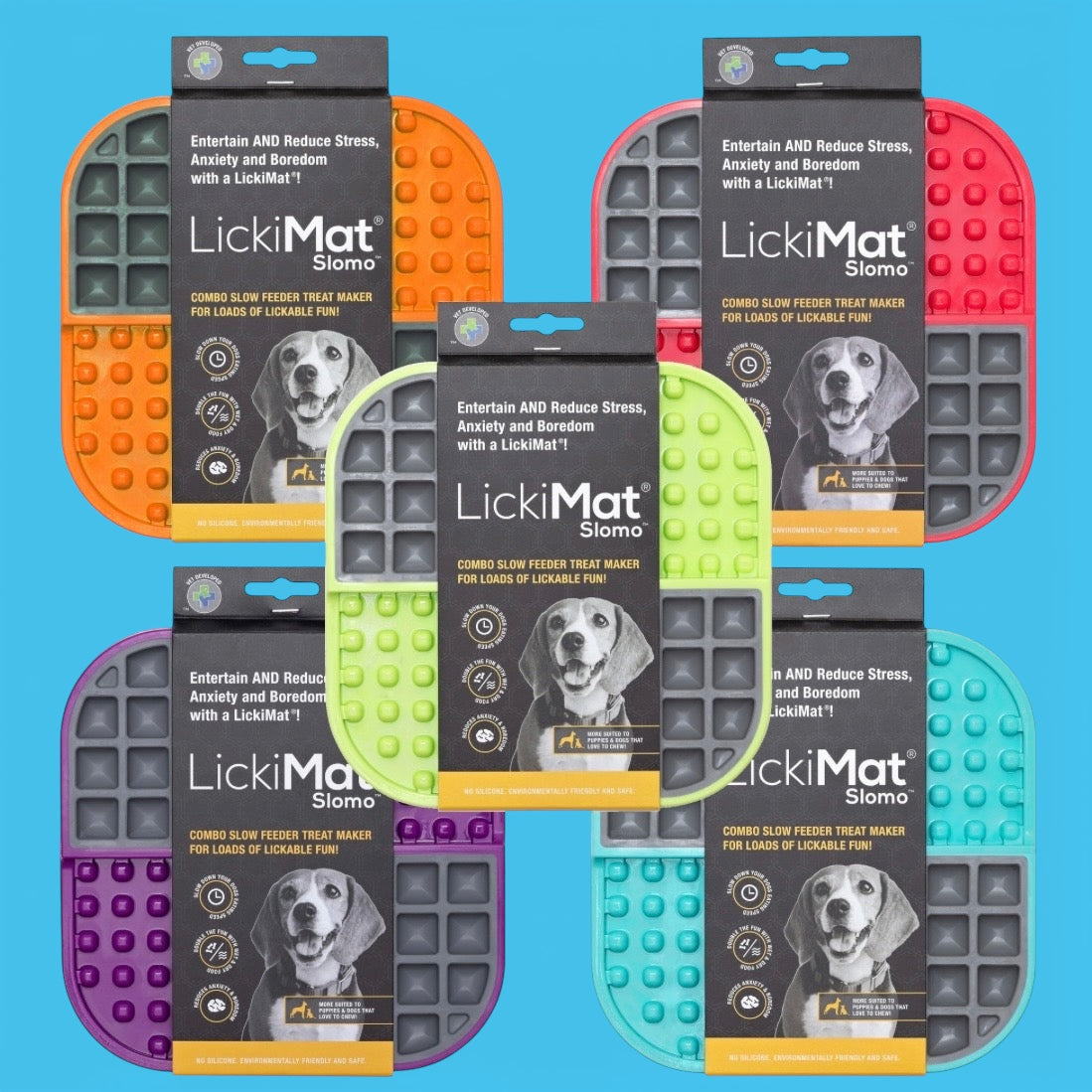 SloMo Wet & Dry Combo Slow Feeder Lick Mat