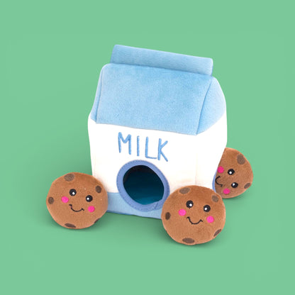 Milk & Cookies Interactive Burrow Dog Toy