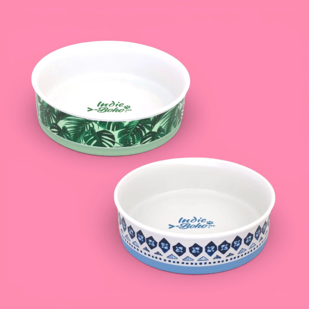 Ceramic Food & Water Dog Bowls