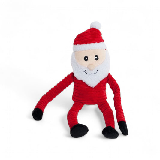 Santa Holiday Crinkle Dog Toy