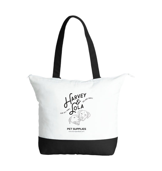 Harvey & Lola ‘For All Paws Big & Small’ - Large Cotton Tote Bag With Zip