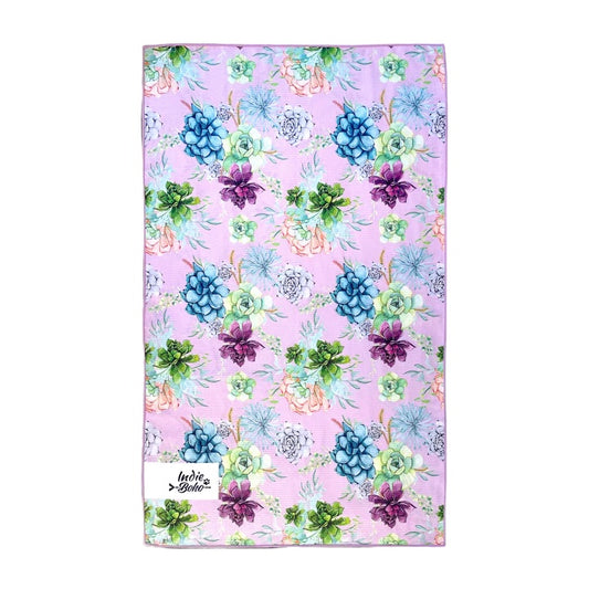 Succulent Medley Pet Travel & Bath Towel