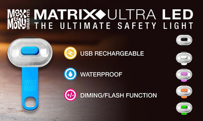 Matrix Ultra LED Collar & Harness Safety Light - Assorted Colours