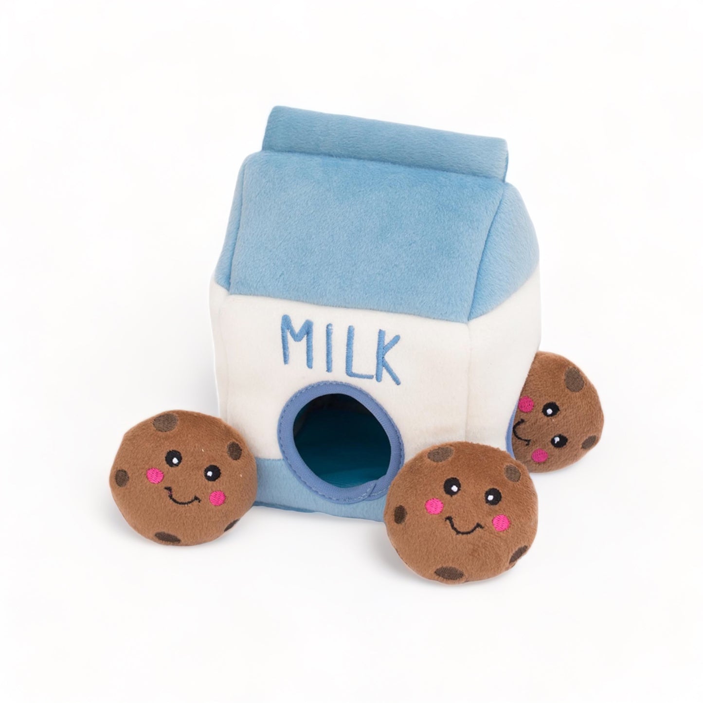 Milk & Cookies Interactive Burrow Dog Toy