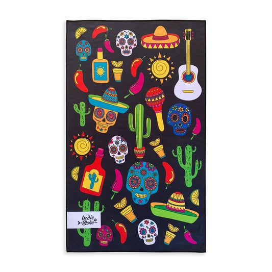 Mexican Skulls Pet Travel Towel - Harvey & Lola